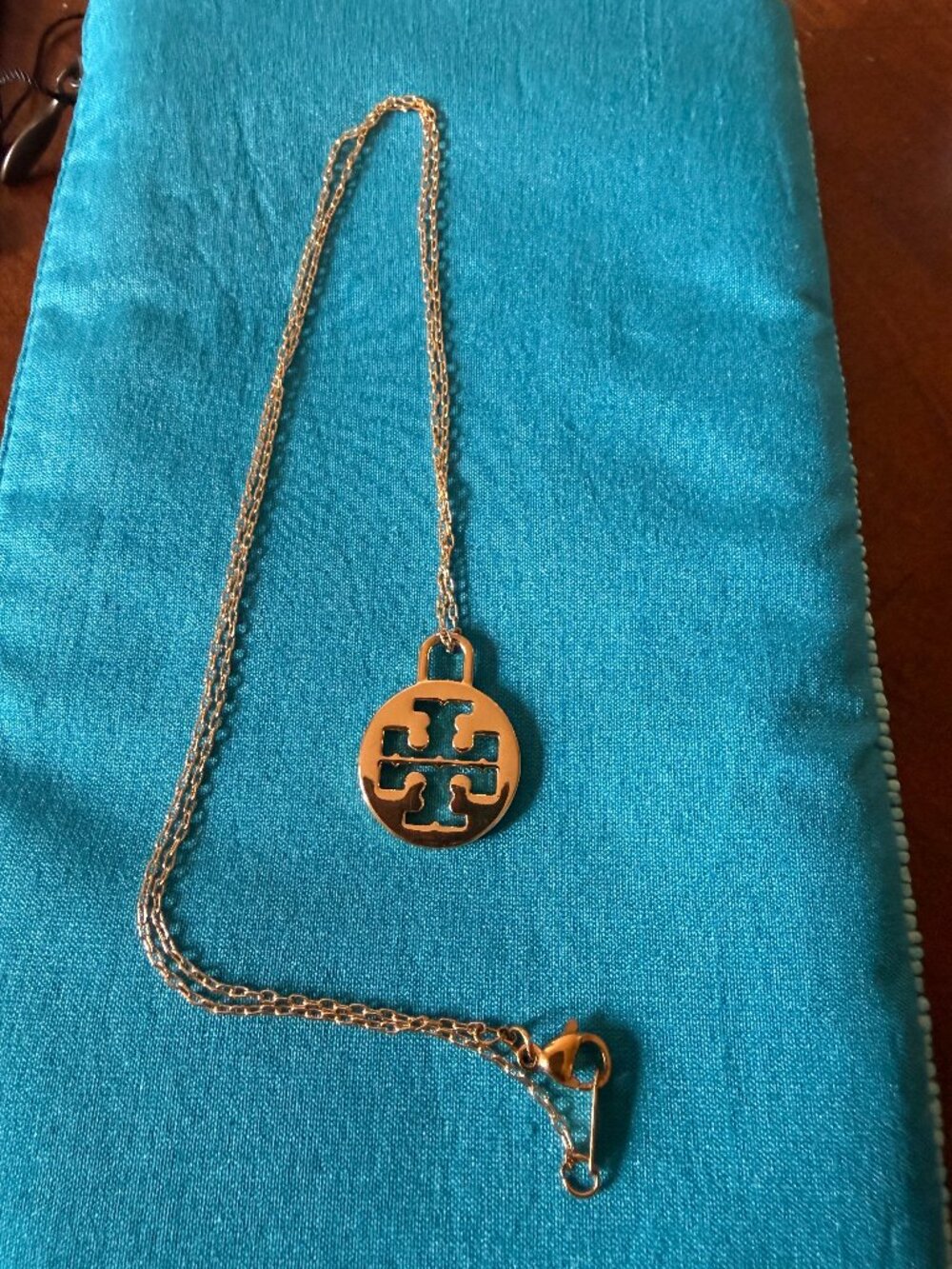 Tory Burch Gold Medallion necklace-Worn once for a magazine photoshoot-Like new